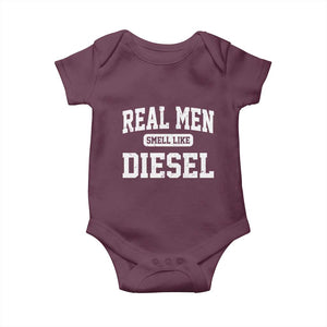 Funny Truck Mechanic Baby Onesie Real Men Smell Like Diesel