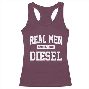 Funny Truck Mechanic Racerback Tank Top Real Men Smell Like Diesel