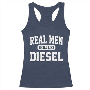 Funny Truck Mechanic Racerback Tank Top Real Men Smell Like Diesel