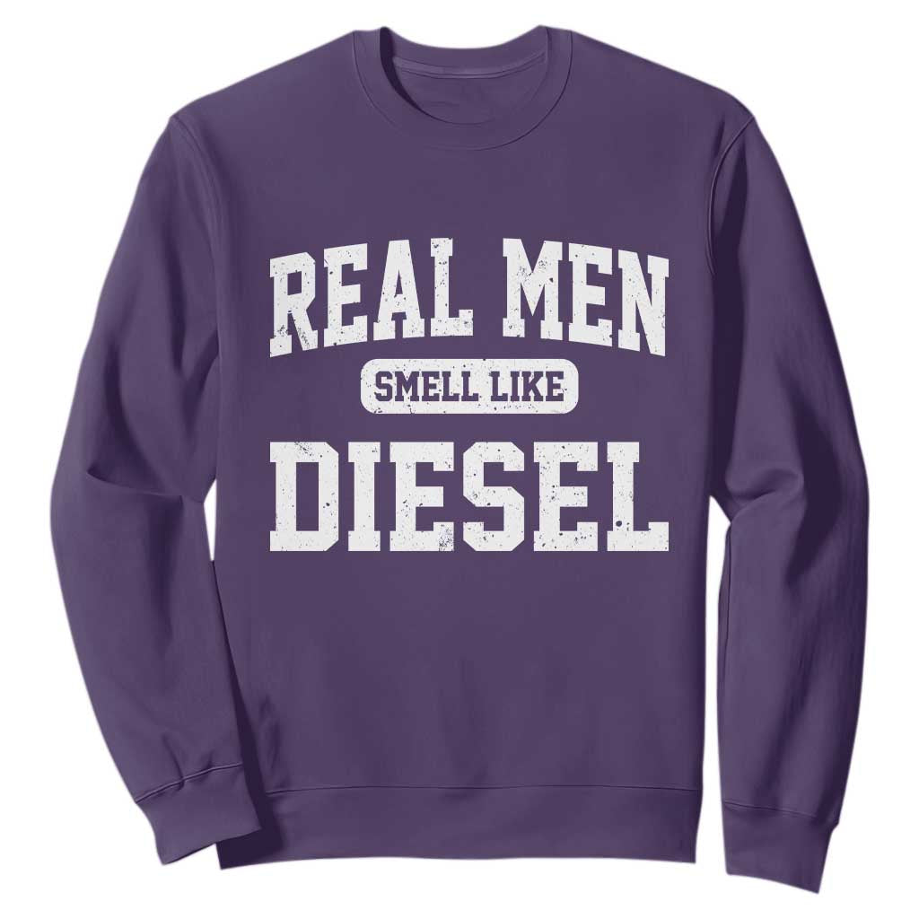 Funny Truck Mechanic Sweatshirt Real Men Smell Like Diesel