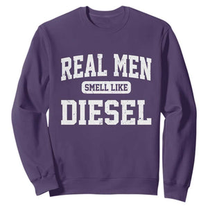 Funny Truck Mechanic Sweatshirt Real Men Smell Like Diesel