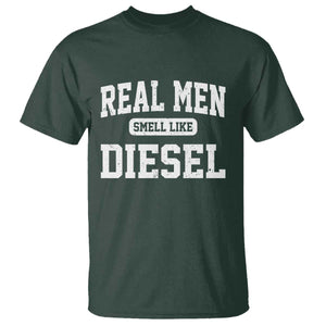 Funny Truck Mechanic T Shirt Real Men Smell Like Diesel