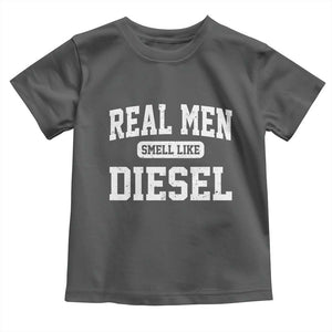 Funny Truck Mechanic Toddler T Shirt Real Men Smell Like Diesel