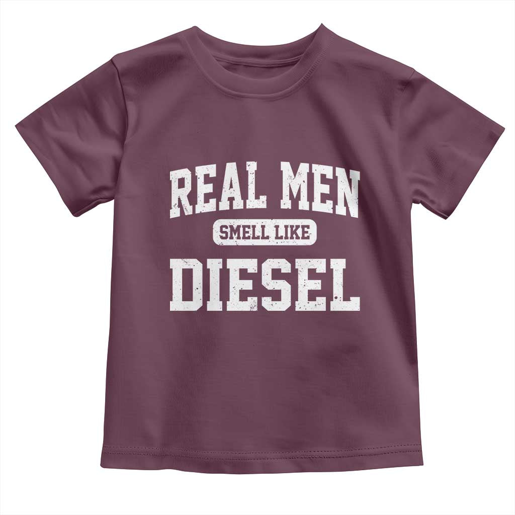 Funny Truck Mechanic Toddler T Shirt Real Men Smell Like Diesel