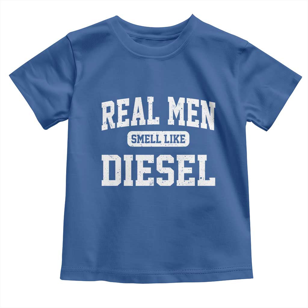 Funny Truck Mechanic Toddler T Shirt Real Men Smell Like Diesel