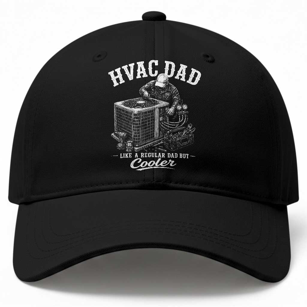 HVAC Dad Baseball Cap Funny Technician Fathers Day Graphic TS10 Print Your Wear