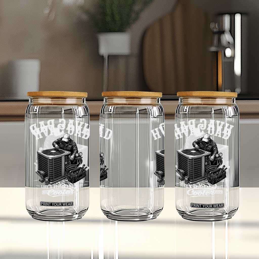 HVAC Dad Glass Can Funny Technician Fathers Day Graphic