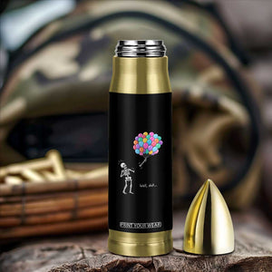 Well Shit Skeleton Detached Arm Bullet Tumbler Gothic Halloween Flying Balloons Graphic