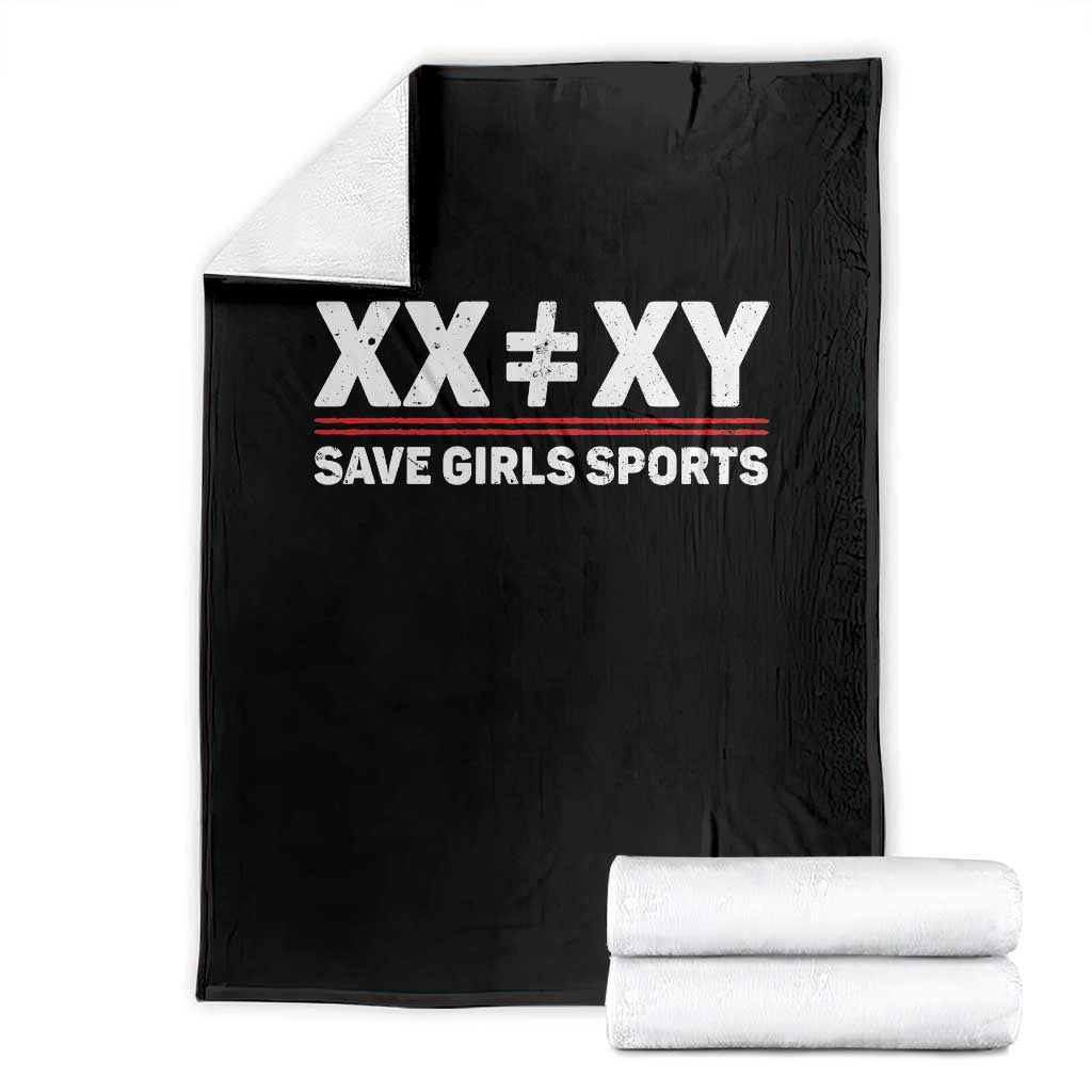 XX Does Not Equal XY Save Girls Sports Throw Blanket