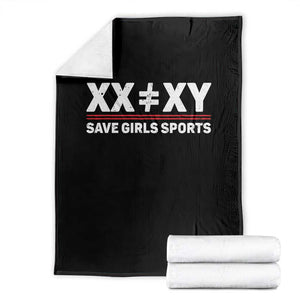 XX Does Not Equal XY Save Girls Sports Throw Blanket