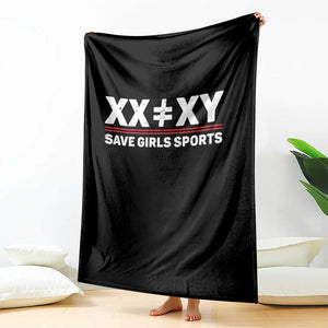 XX Does Not Equal XY Save Girls Sports Throw Blanket