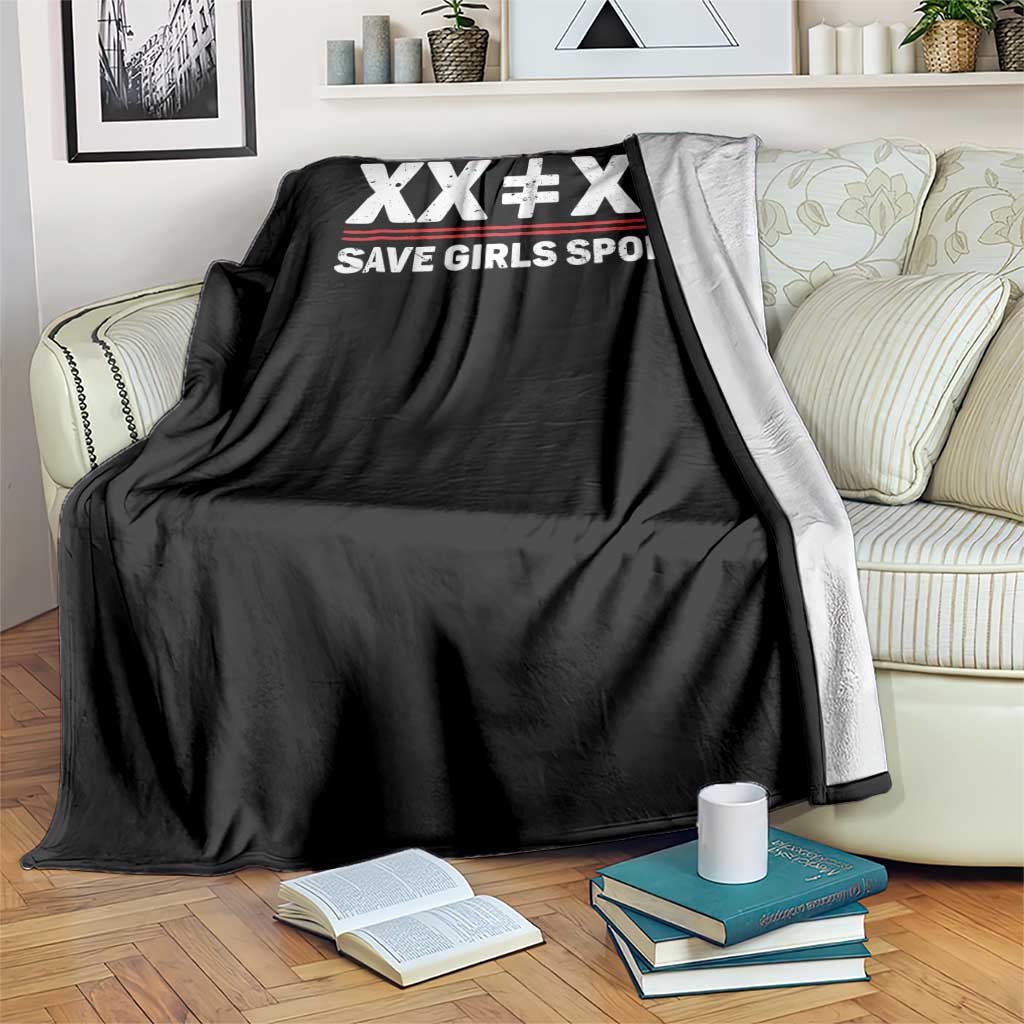 XX Does Not Equal XY Save Girls Sports Throw Blanket