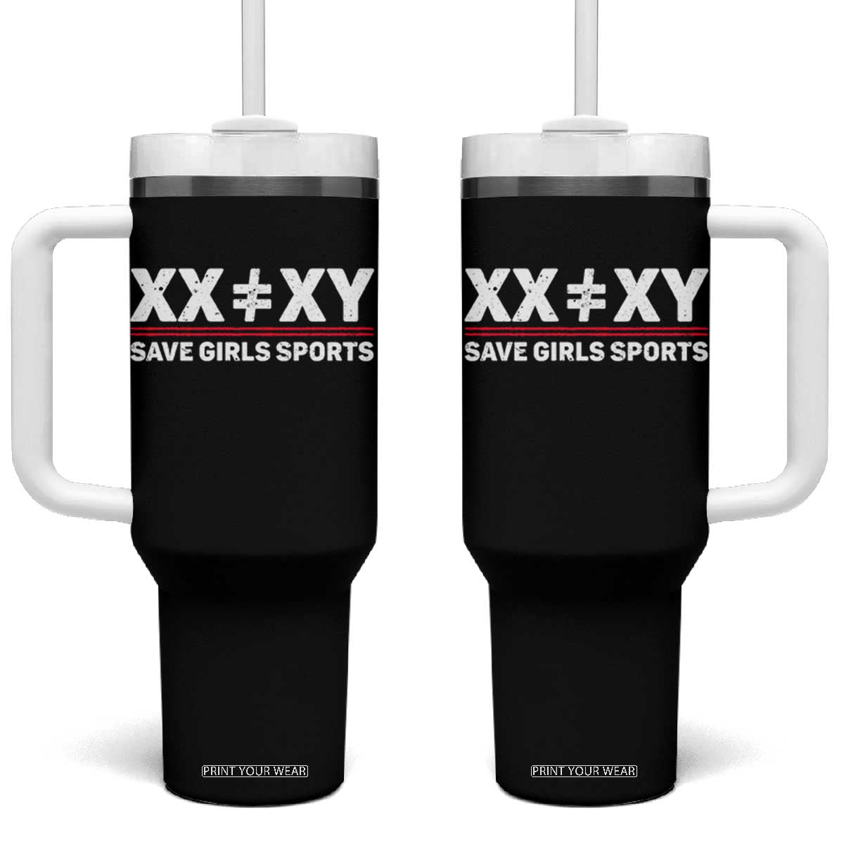 XX Does Not Equal XY Save Girls Sports Tumbler With Handle