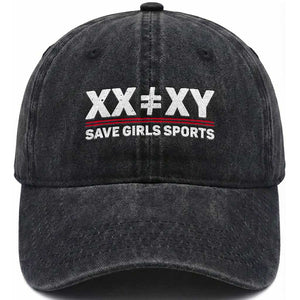 XX Does Not Equal XY Save Girls Sports Washed Cotton Baseball Cap