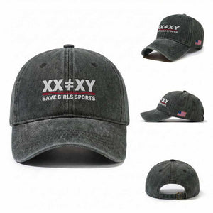XX Does Not Equal XY Save Girls Sports Washed Cotton Baseball Cap