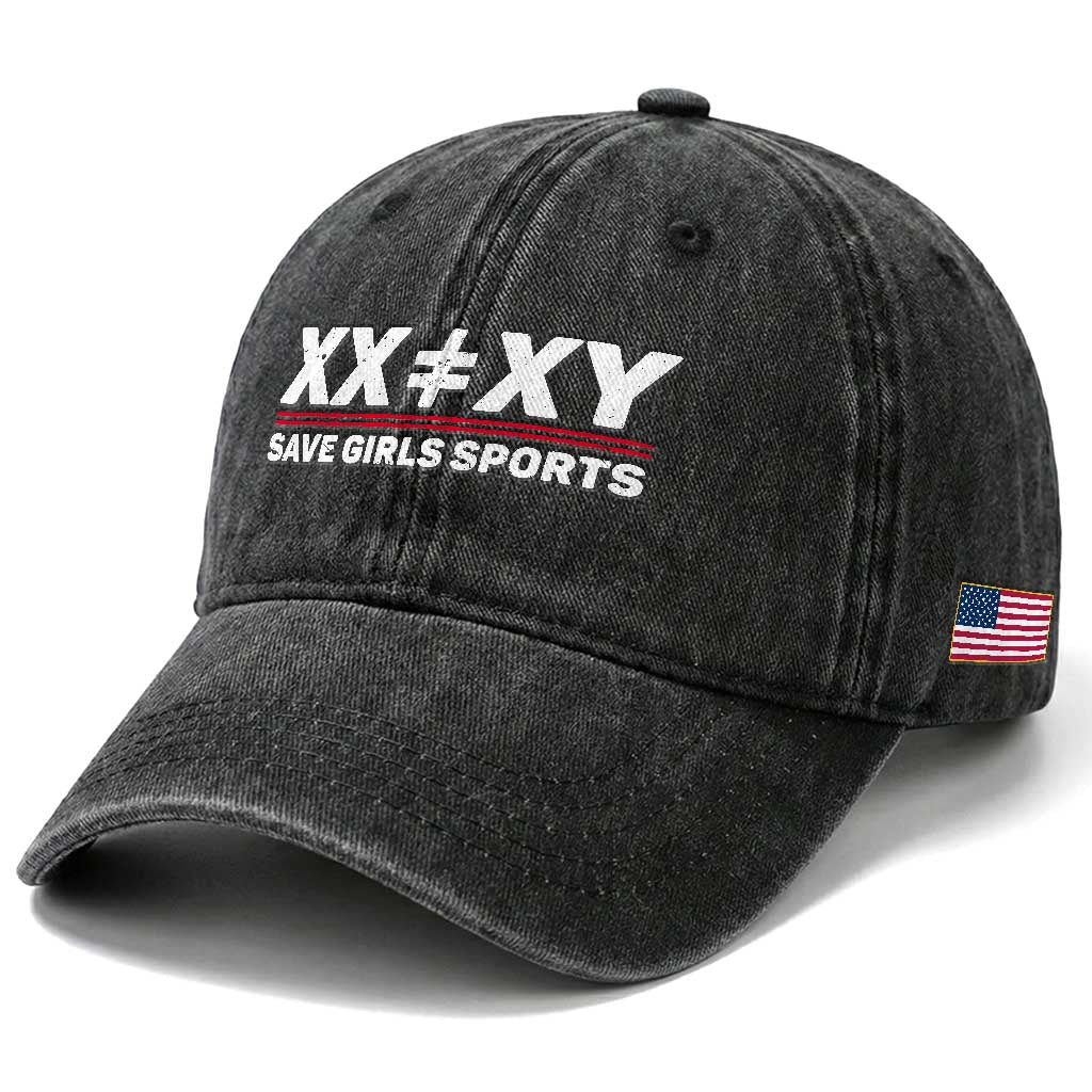 XX Does Not Equal XY Save Girls Sports Washed Cotton Baseball Cap