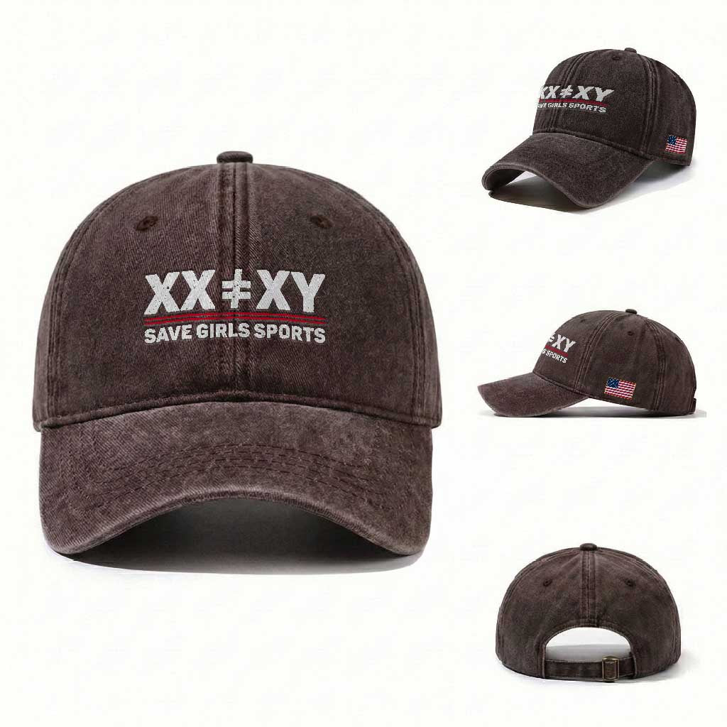 XX Does Not Equal XY Save Girls Sports Washed Cotton Baseball Cap