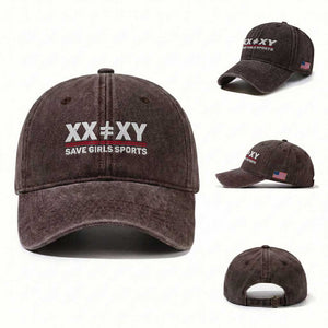 XX Does Not Equal XY Save Girls Sports Washed Cotton Baseball Cap