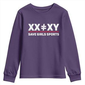 XX Does Not Equal XY Save Girls Sports Youth Sweatshirt