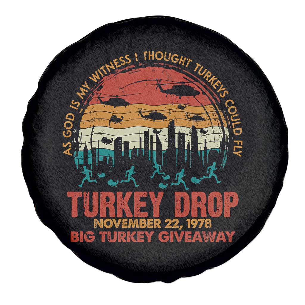 WKRP Turkey Drop Spare Tire Cover Funny Thanksgiving Day First Annual WKRP TS10 Print Your Wear