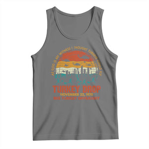 WKRP Turkey Drop Tank Top Funny Thanksgiving Day First Annual WKRP TS10 Black Heather Print Your Wear