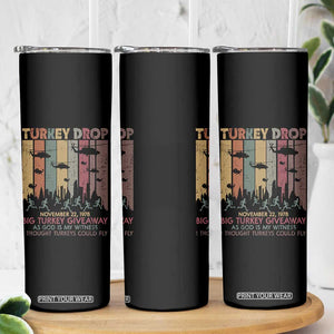 WKRP Turkey Drop Skinny Tumbler Retro First Annual WKRP Funny Thanksgiving Day TS10 Print Your Wear