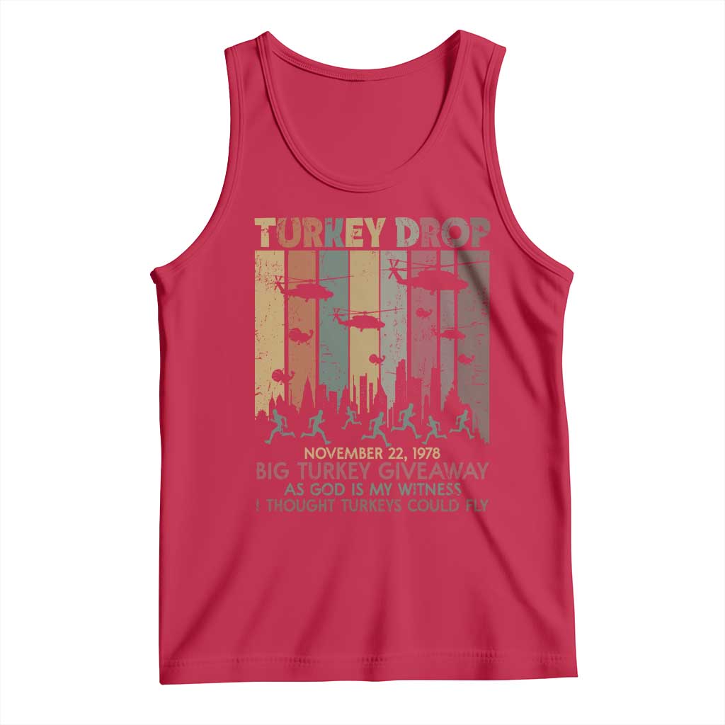 WKRP Turkey Drop Tank Top Retro First Annual WKRP Funny Thanksgiving Day TS10 Red Print Your Wear
