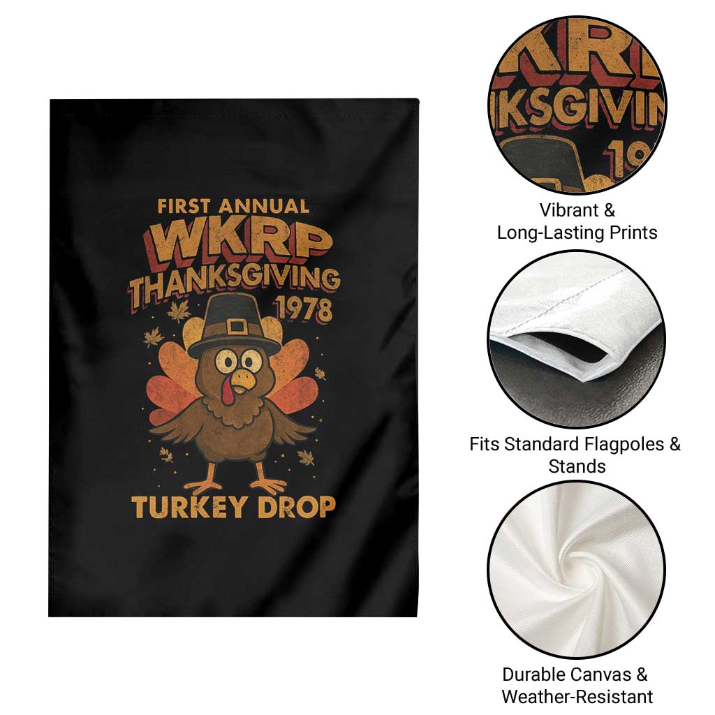 First Annual WKRP Garden Flag Funny Thanksgiving Day WKRP Turkey Drop TS10 Print Your Wear