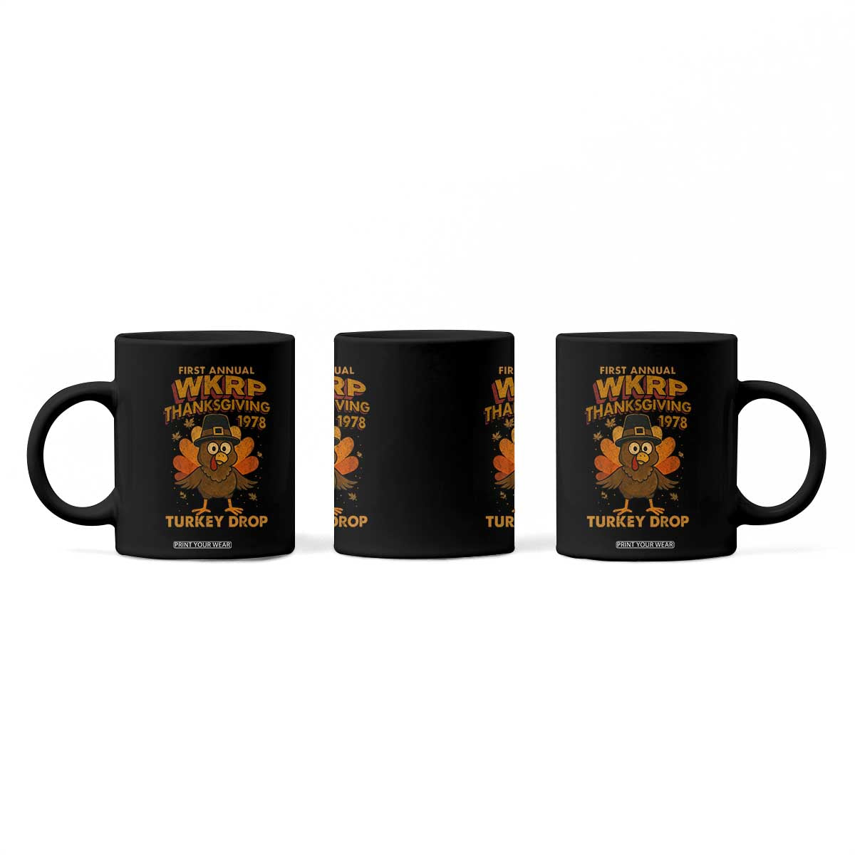 First Annual WKRP Coffee Mug Funny Thanksgiving Day WKRP Turkey Drop TS10 Print Your Wear