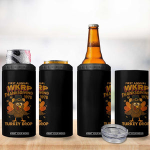 First Annual WKRP 4 in 1 Can Cooler Tumbler Funny Thanksgiving Day WKRP Turkey Drop TS10 Print Your Wear