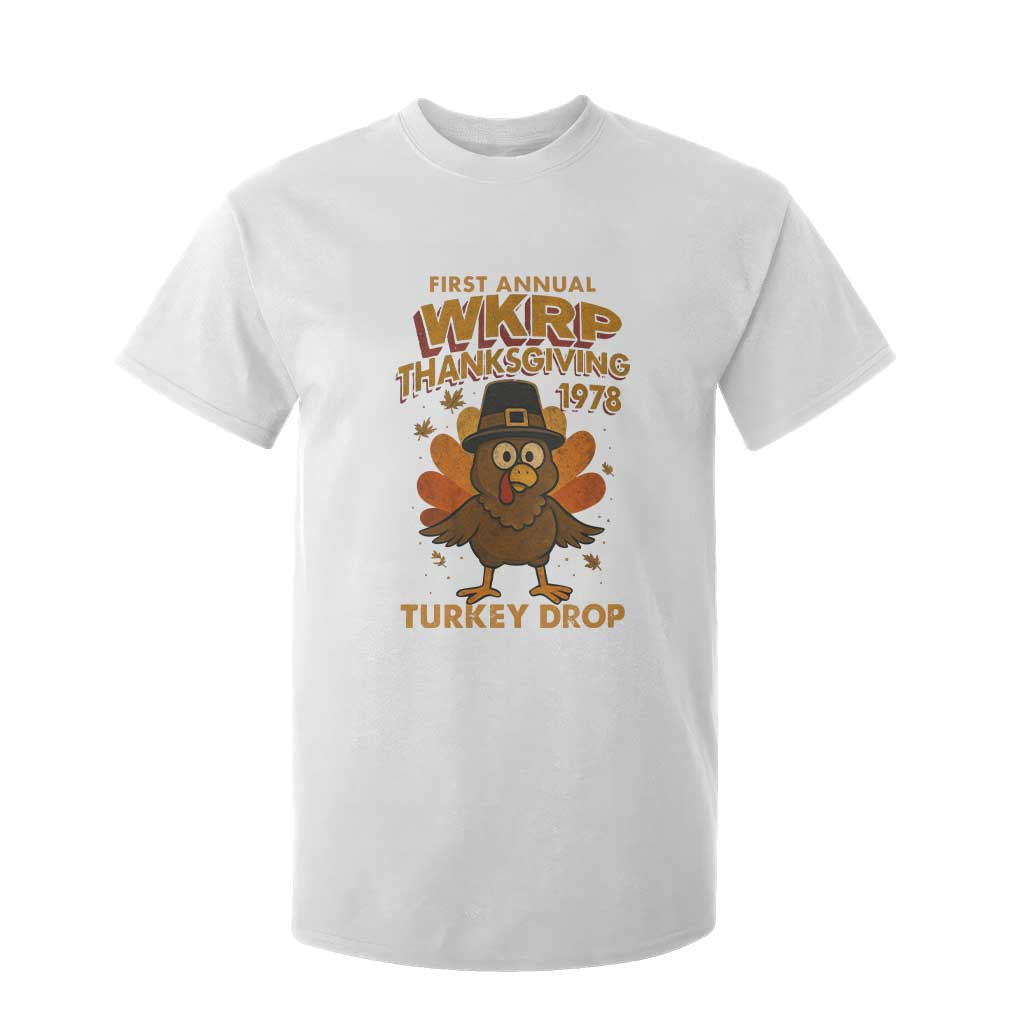 First Annual WKRP T Shirt For Kid Funny Thanksgiving Day WKRP Turkey Drop TS10 White Print Your Wear