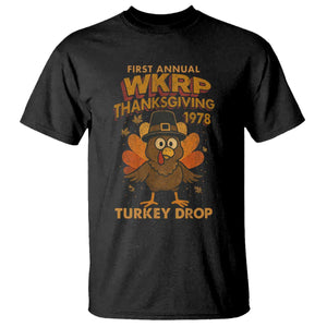 First Annual WKRP T Shirt Funny Thanksgiving Day WKRP Turkey Drop TS10 Black Print Your Wear