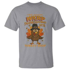 First Annual WKRP T Shirt Funny Thanksgiving Day WKRP Turkey Drop TS10 Sport Gray Print Your Wear