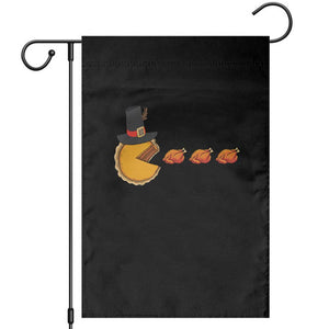 Thanksgiving Video Game Garden Flag Pumpkin Pie Eating Turkey Gamer Patch Day TS10 Black Print Your Wear