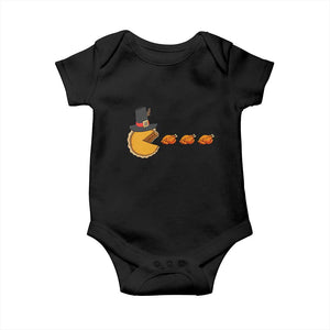 Thanksgiving Video Game Baby Onesie Pumpkin Pie Eating Turkey Gamer Patch Day TS10 Black Print Your Wear