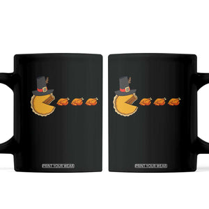 Thanksgiving Video Game Coffee Mug Pumpkin Pie Eating Turkey Gamer Patch Day TS10 Black Print Your Wear