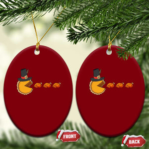 Thanksgiving Video Game Ceramic Ornament Pumpkin Pie Eating Turkey Gamer Patch Day TS10 Print Your Wear