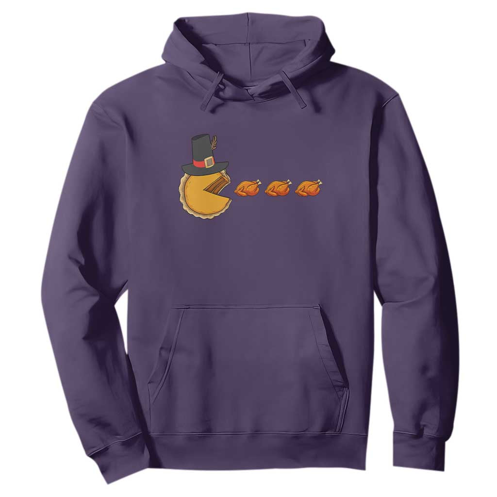 Thanksgiving Video Game Hoodie Pumpkin Pie Eating Turkey Gamer Patch Day TS10 Purple Print Your Wear