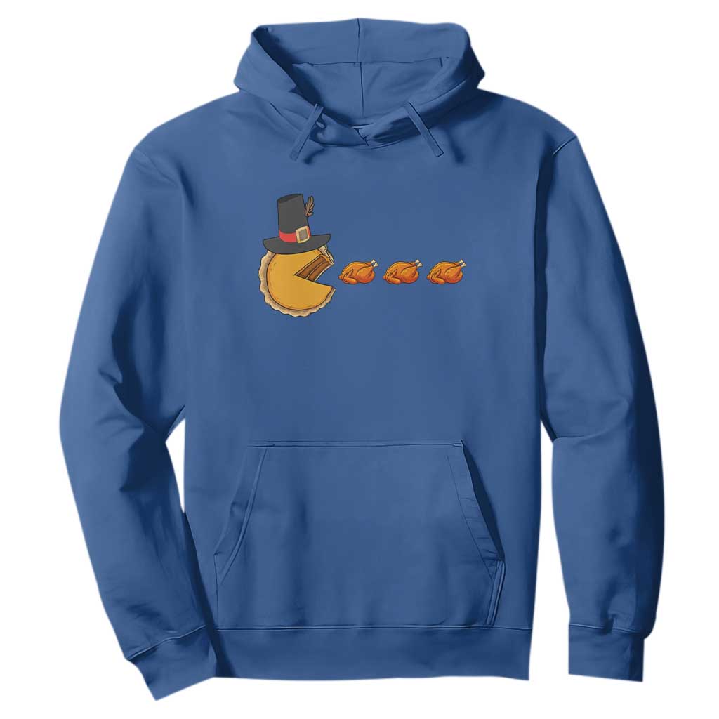 Thanksgiving Video Game Hoodie Pumpkin Pie Eating Turkey Gamer Patch Day TS10 Royal Blue Print Your Wear