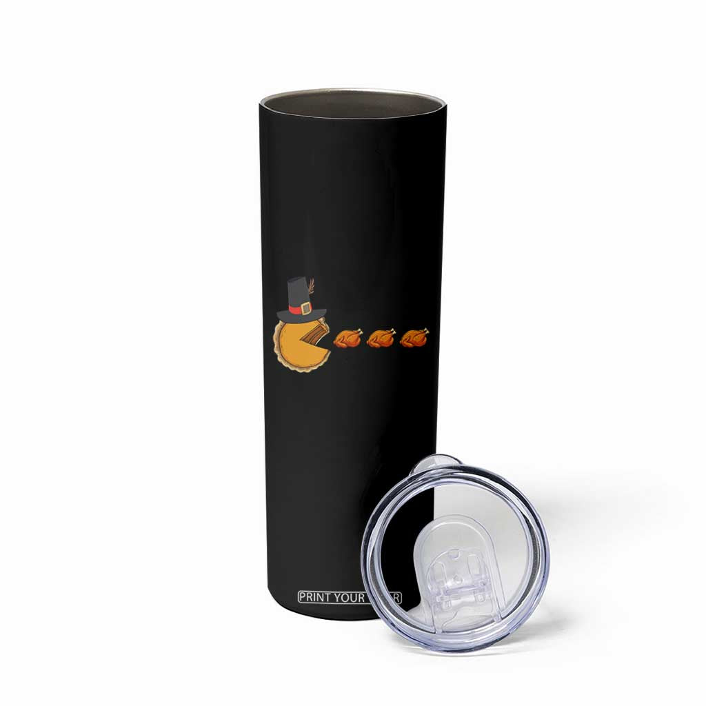 Thanksgiving Video Game Skinny Tumbler Pumpkin Pie Eating Turkey Gamer Patch Day TS10 Print Your Wear