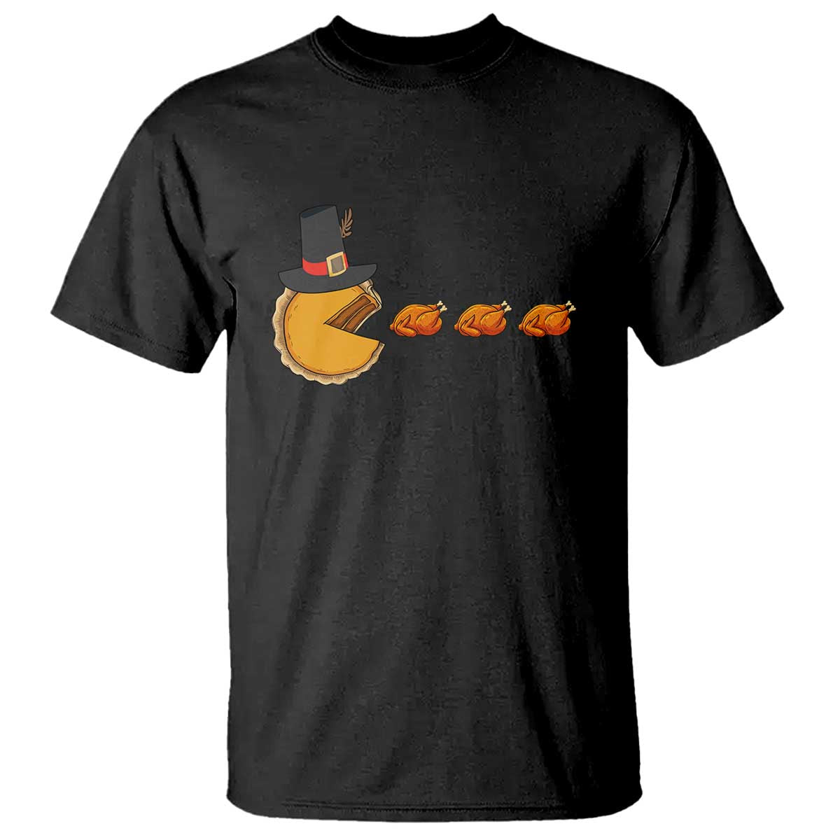 Thanksgiving Video Game T Shirt Pumpkin Pie Eating Turkey Gamer Patch Day TS10 Black Print Your Wear