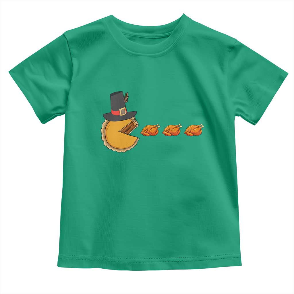 Thanksgiving Video Game Toddler T Shirt Pumpkin Pie Eating Turkey Gamer Patch Day TS10 Irish Green Print Your Wear