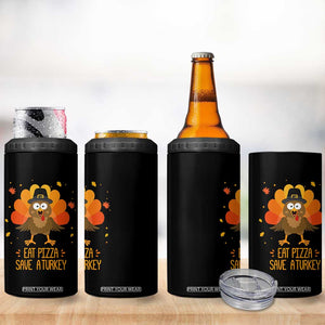 Save A Turkey Eat Pizza 4 in 1 Can Cooler Tumbler Funny Thanksgiving TS10 Print Your Wear