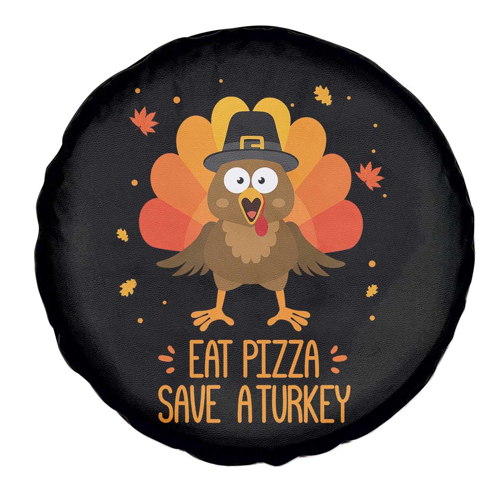 Save A Turkey Eat Pizza Spare Tire Cover Funny Thanksgiving TS10 Print Your Wear