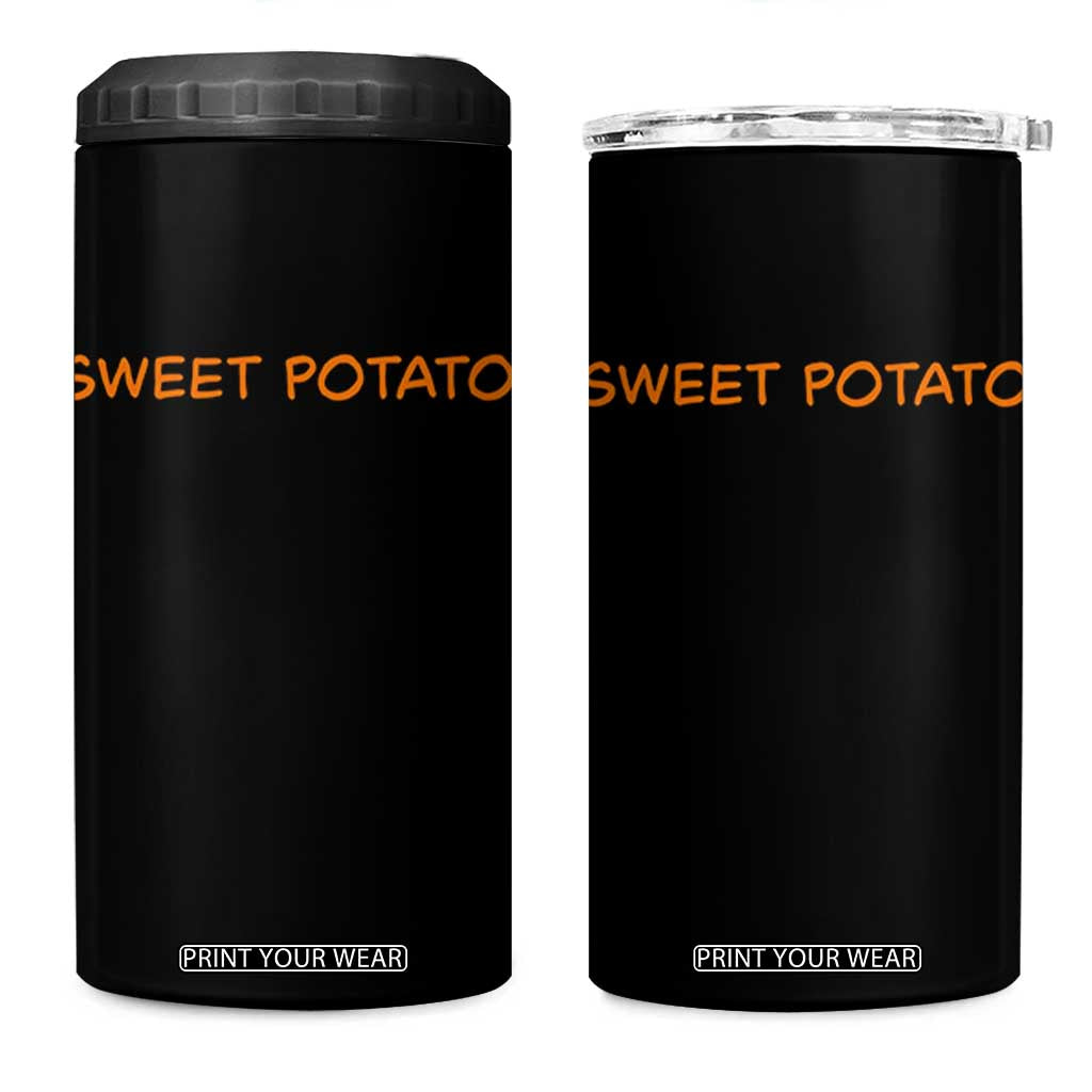 Matching Thanksgiving Couples 4 in 1 Can Cooler Tumbler Funny Sweet Potato Fall Couple TS10 One Size: 16 oz Black Print Your Wear