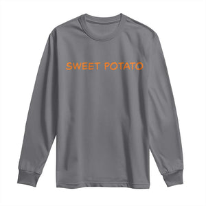 Matching Thanksgiving Couples Long Sleeve Shirt Funny Sweet Potato Fall Couple TS10 Charcoal Print Your Wear