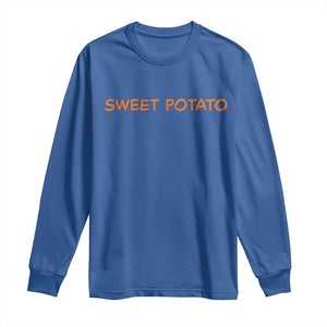Matching Thanksgiving Couples Long Sleeve Shirt Funny Sweet Potato Fall Couple TS10 Royal Blue Print Your Wear