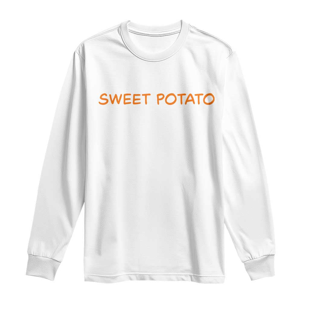Matching Thanksgiving Couples Long Sleeve Shirt Funny Sweet Potato Fall Couple TS10 White Print Your Wear