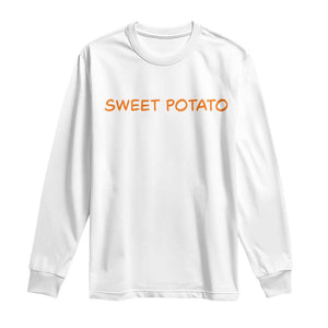 Matching Thanksgiving Couples Long Sleeve Shirt Funny Sweet Potato Fall Couple TS10 White Print Your Wear