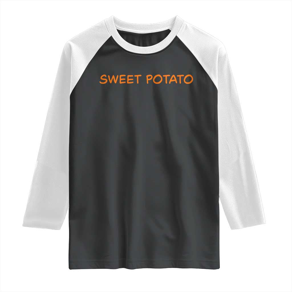 Matching Thanksgiving Couples Raglan Shirt Funny Sweet Potato Fall Couple TS10 Black White Print Your Wear